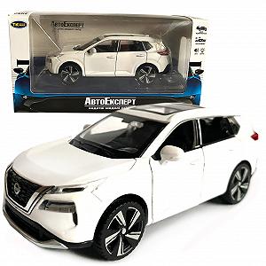 Игрушечная машинка металлическая Nissan X-Trail VC-Turbo 300 ниссан белая звук свет инерция откр двери - Фото 1