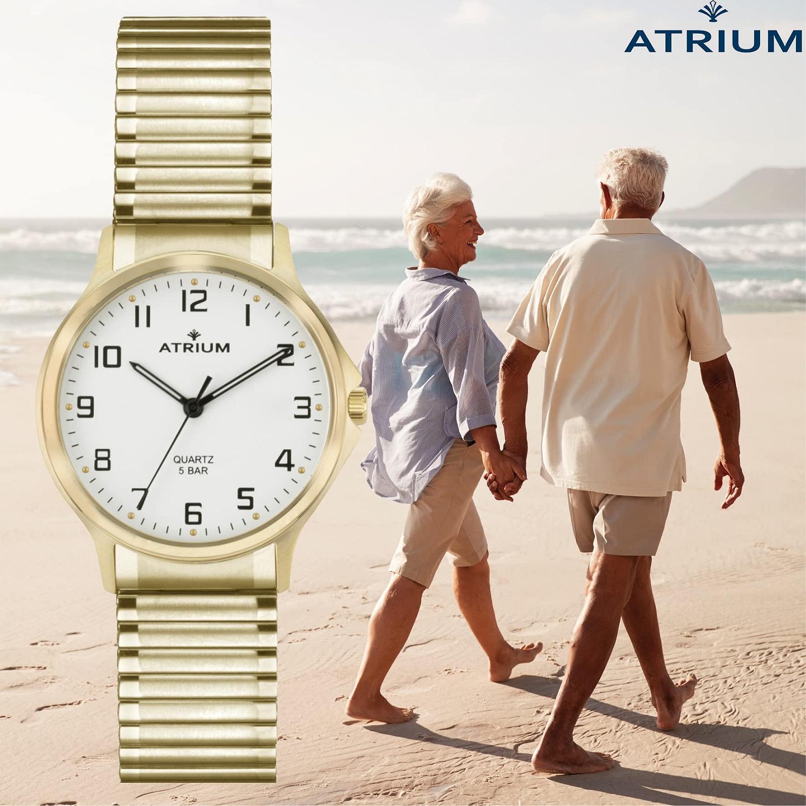 Женские часы Аналоговые Atrium A13-60 Кварцевые Нержавеющая сталь 5 Bar Люминесцентные стрелки Гибкий браслет Золотой, золотой, Браслет, фото №7 Женские часы Аналоговые Atrium A13-60 Кварцевые Нержавеющая сталь 5 Bar Люминесцентные стрелки Гибкий браслет Золотой, золотой, Браслет, фото №7