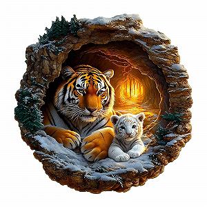 Купити Пазл дерев'яний Tiger Family 2 3D Vision Effect 290 елементів 34 x 33,8 см - Фото 1 Пазл дерев'яний Tiger Family 2 3D Vision Effect 290 елементів 34 x 33,8 см - Фото 1