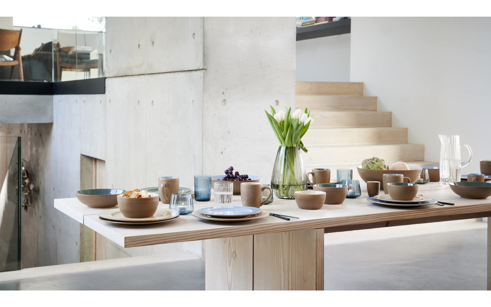 Набір BITZ Kusintha 2 свічники для чайних свічок висота 7.5 см синій, фото №5