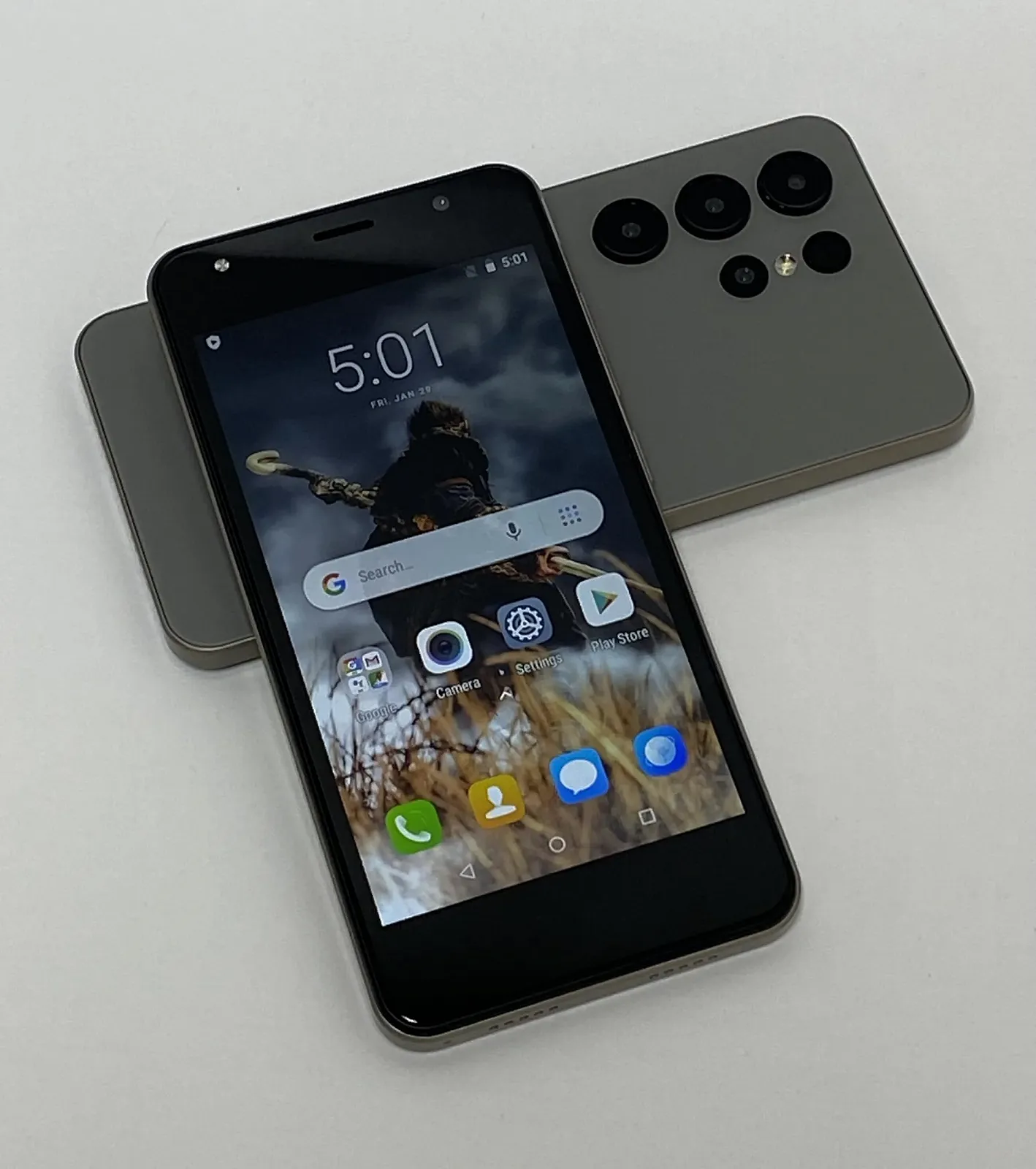 Мобильный телефон 5.0 дюймов 2GB RAM + 16GB ROM/TF 128GB Dual Camera 4G LTE FDD TDD Dual SIM для начинающих Бежевый, фото №5