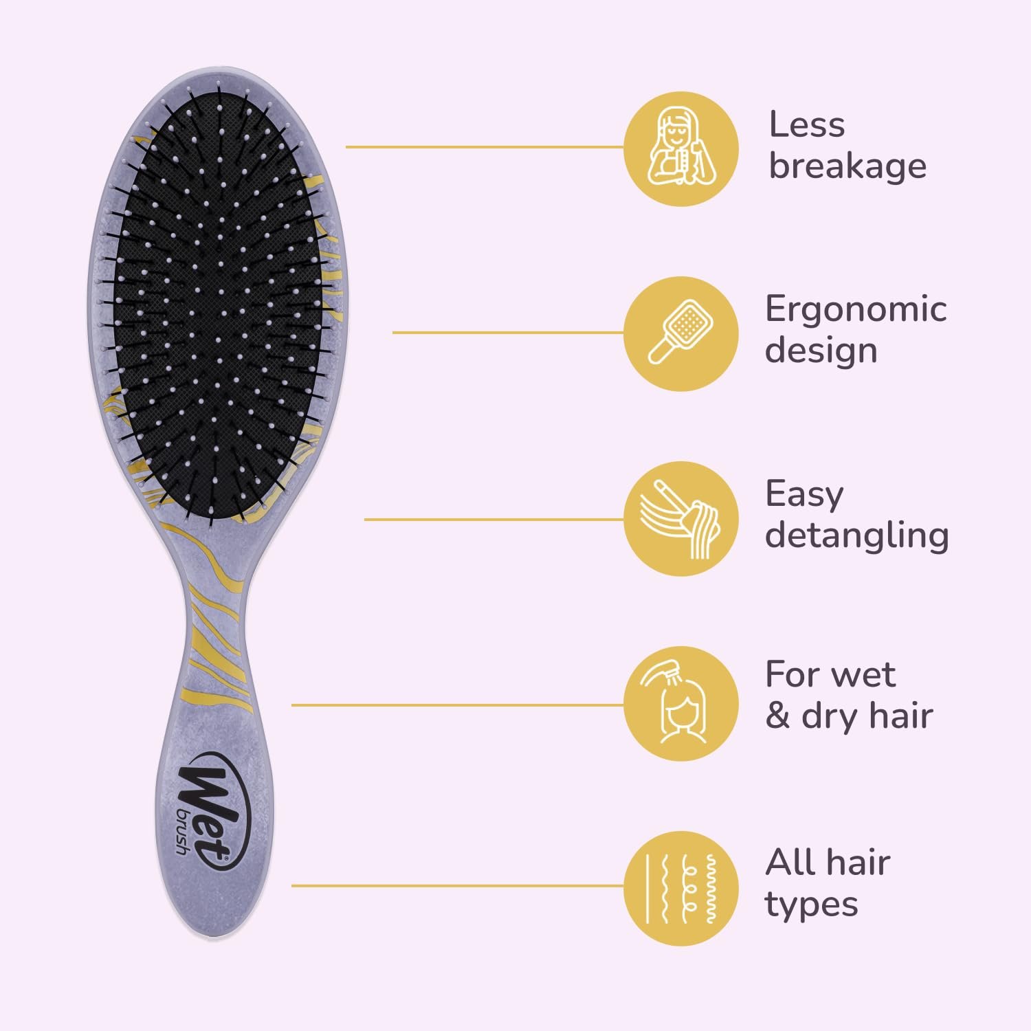 Гребінець WetBrush Original Detangler Disney Elegant Princess Ariel, фото №4