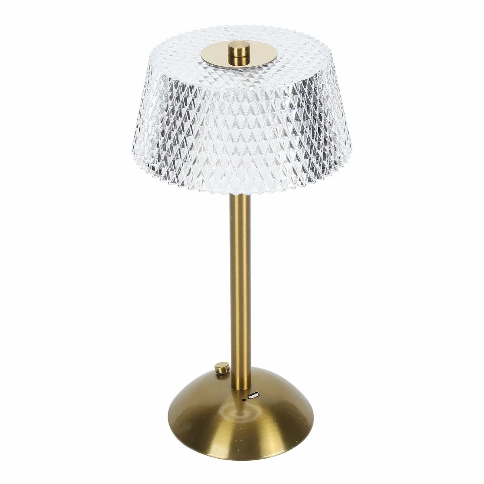 Настольная лампа Crystal Беспроводная Хрустальная Сенсорная 3 цвета Акумуляторная, фото №2