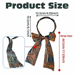 Набор из 2 женских повязок для волос с длинными лентами. synthetic.ua - Фото 1