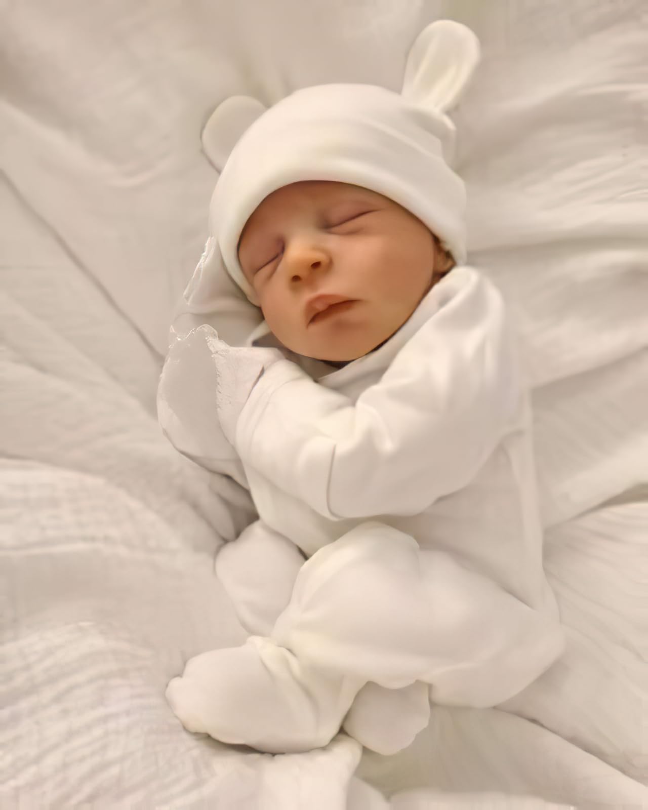 Лялька MineeQu Lifelike Reborn Baby Dolls Weighted Fabric Body 18 Inch Спляча Реалістична Немовля Дівчинка, фото №4