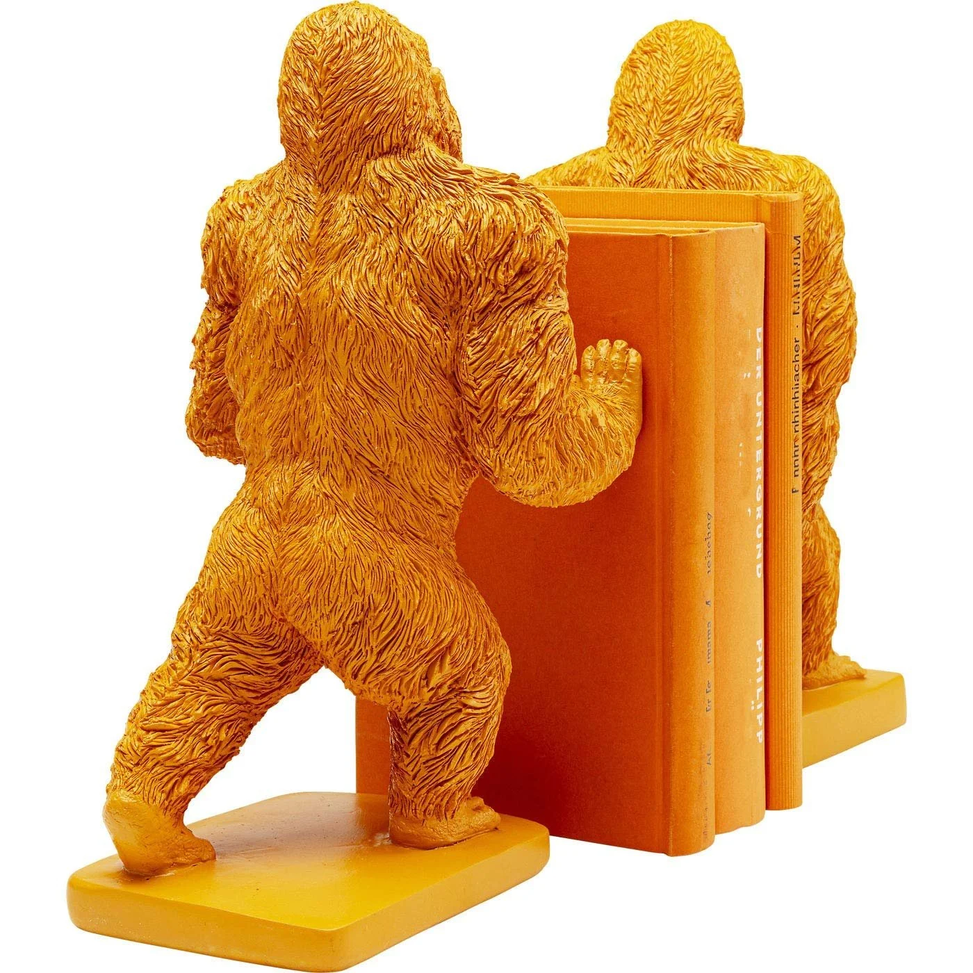 Книжные подставки Gorilla Design (набор из 2) Оранжевый Животное Декоративный объект Ручная работа Расписные украшения для полок, фото №3