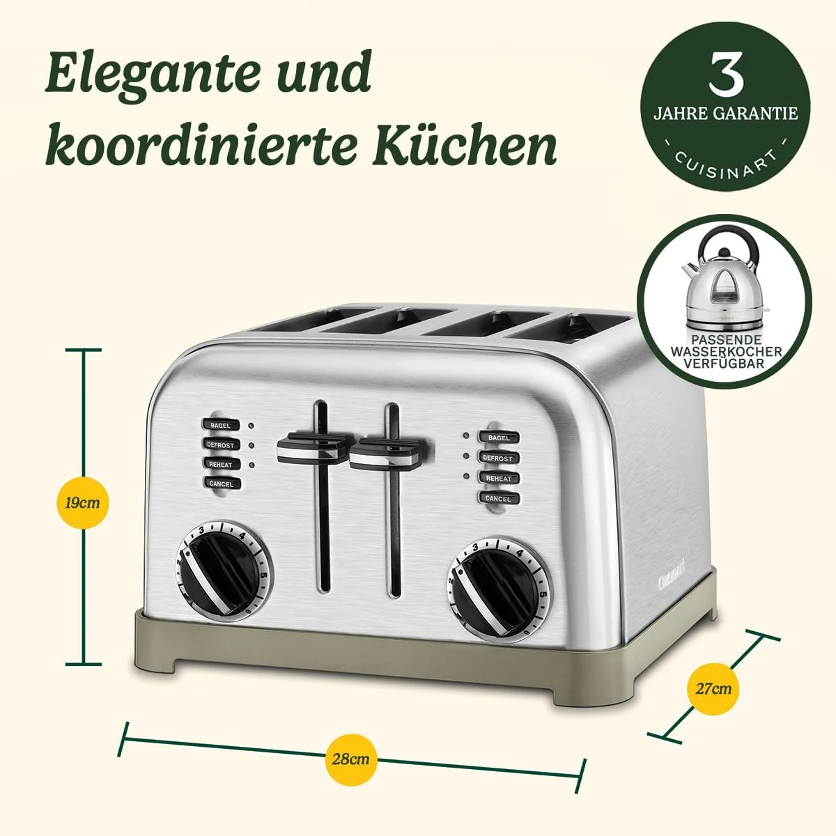 Тостер Cuisinart CPT180E 4-Schlitz American Style, фото №6 Тостер Cuisinart CPT180E 4-Schlitz American Style, фото №6