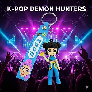 Брелок Кейпоп охотницы на демонов Zoey Зои K-Pop Demon Hunters Huntr/x детский на рюкзак, ключи игрушка 7 см - Фото 1