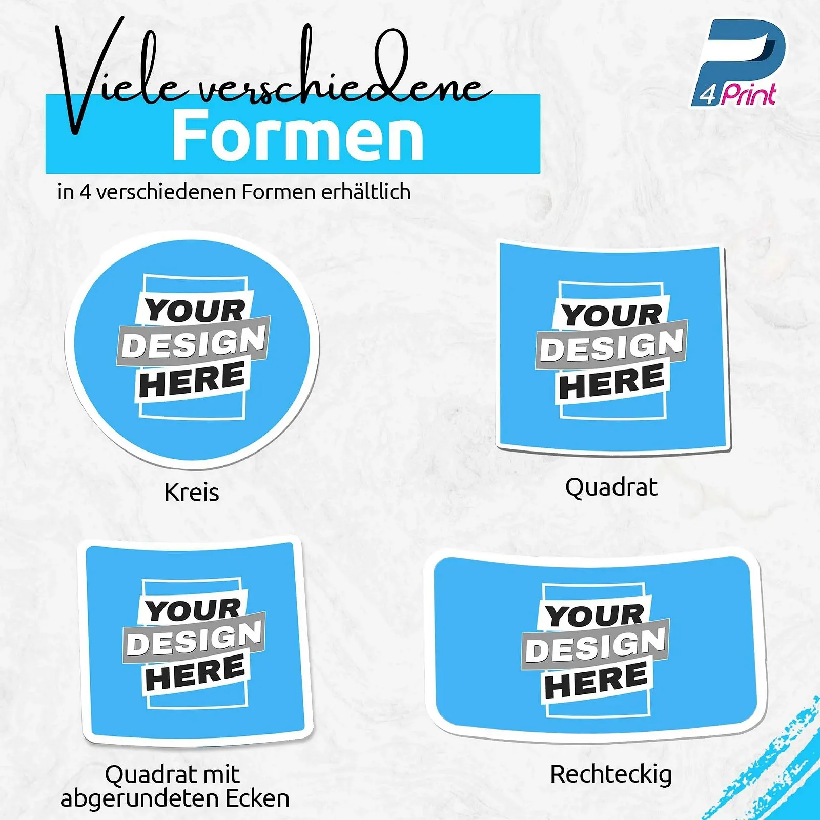 Наклейки Персоналізовані з логотипом або фото Водонепроникні 3–15 см 100 шт., фото №2