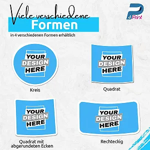 Наклейки Персоналізовані з логотипом або фото Водонепроникні 3–15 см 100 шт. synthetic.ua - Фото 1