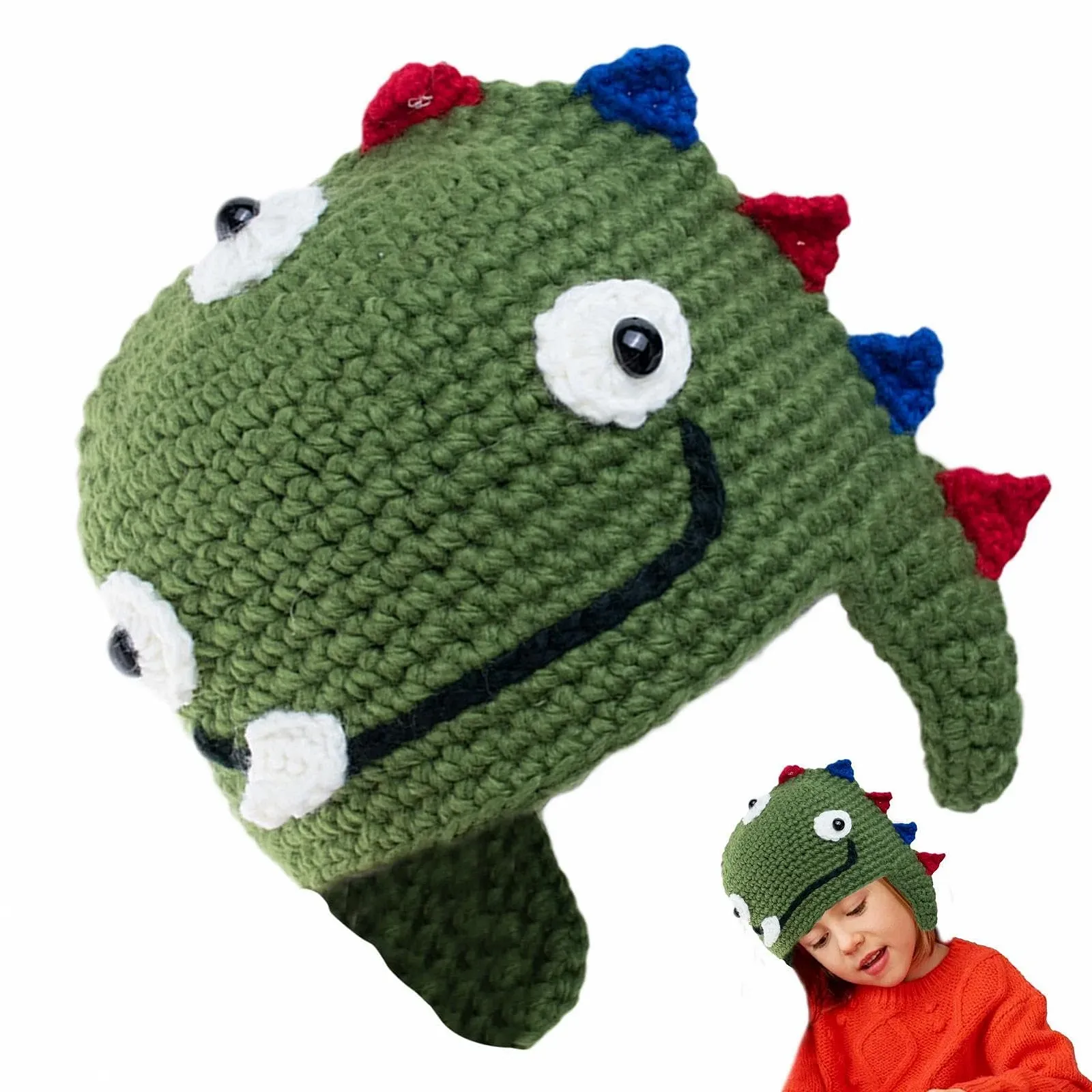 Вязаная зимняя шапка для детей, фото №1