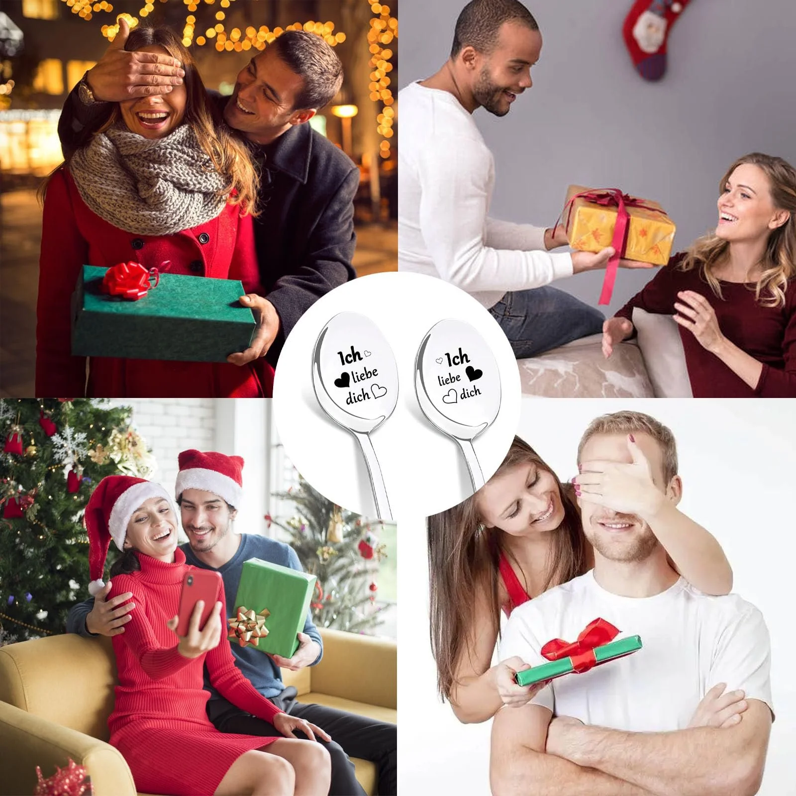 Ложка Ich Liebe Dich, набір з 2 кавових ложок з гравіюванням I Love You, фото №7