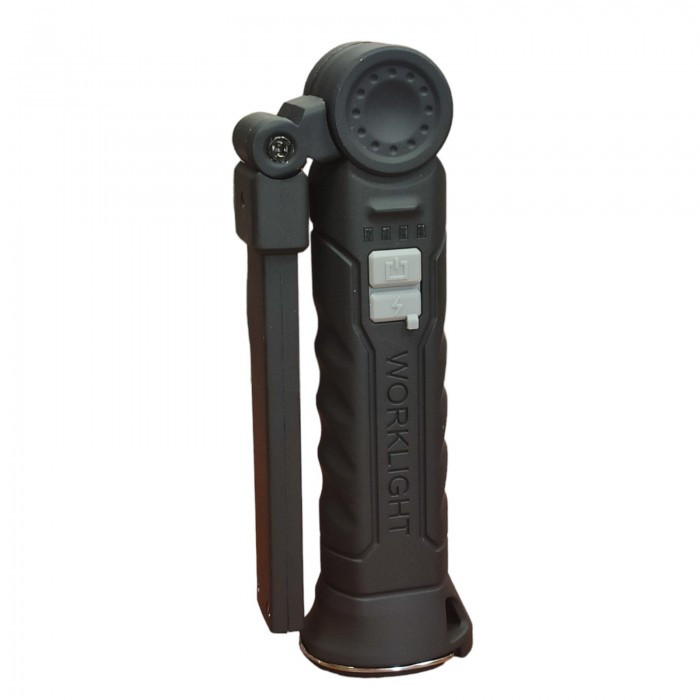 Аккумуляторная складная лампа WORKLIGHT G-52 кемпинговый фонарь LED COB поворот на 180 с магнитом и крючком, фото №5