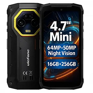 Купити Смартфон Ulefone Armor Mini 20 4G Helio G99 16GB 256GB 6200mAh 64MP 4.7" 90Hz Android 14 NFC - Фото 1 Смартфон Ulefone Armor Mini 20 4G Helio G99 16GB 256GB 6200mAh 64MP 4.7" 90Hz Android 14 NFC - Фото 1