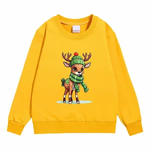 Детский рождественский свитер, худи для мальчиков и девочек, зимний теплый свитшот с рождественским принтом снежинок synthetic.ua - Фото 1