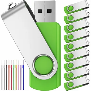 Купити USB-флеш-накопичувачі FEBNISCTE 2 GB USB 2.0 Набір 10 шт Зелений - Фото 1 USB-флеш-накопичувачі FEBNISCTE 2 GB USB 2.0 Набір 10 шт Зелений - Фото 1