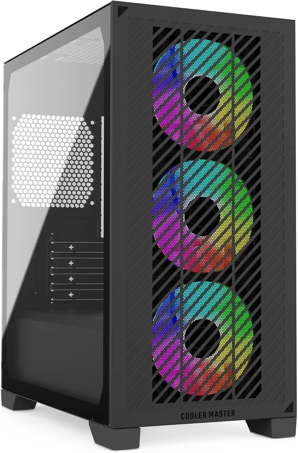 Корпус Cooler Master Elite 301 ARGB Black / Mini Tower / Micro-ATX / 3x120mm ARGB / Glass / USB Type-C, фото №2