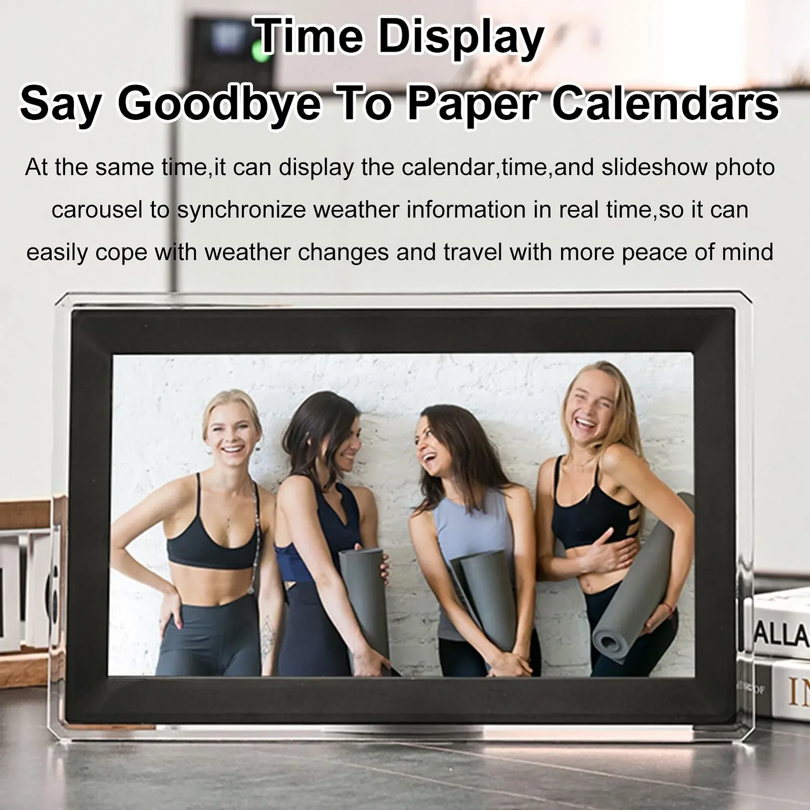 Цифровая фоторамка Andoer 15.6 дюйма WiFi Сенсорная 32GB (EU Plug), фото №3