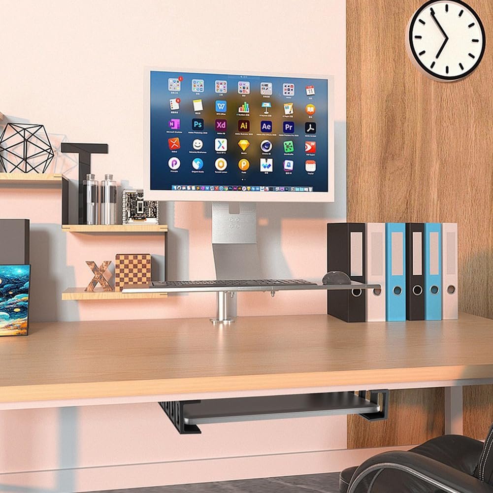 Подставка для ноутбука Под стол Полка для ноутбука Черный, фото №5