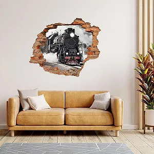 Наклейка на стіну DW000085 Steam Train 73 см x 60 см Red Stone synthetic.ua - Фото 1