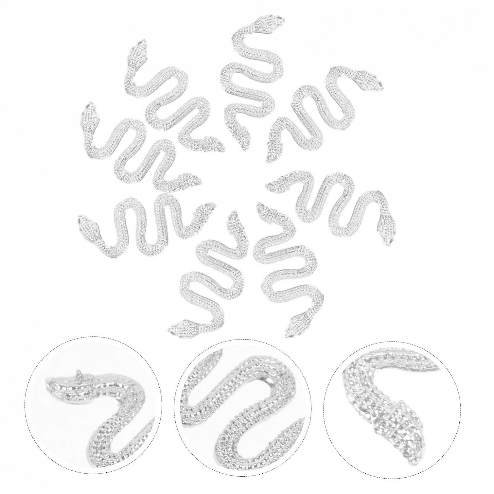 Шармы для ногтей FRCOLOR 60 шт. Декоративные аксессуары для маникюра, радужные дизайны змей для творческого нейл-арта, фото №3