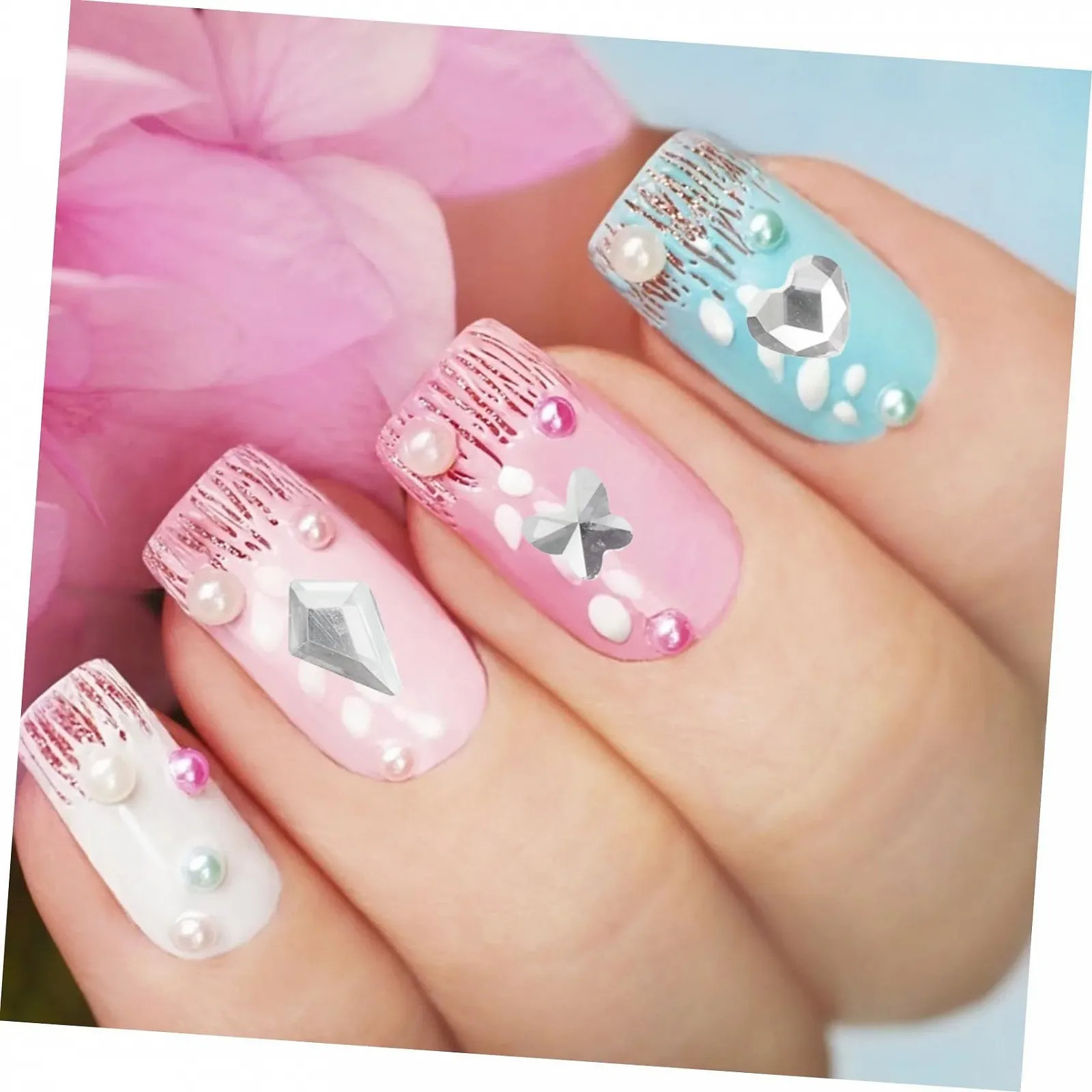 Стразы FRCOLOR для ногтей Плоские стеклянные бриллианты Декоративные камни для макияжа DIY украшения для ногтей Камни для рукоделия, фото №2