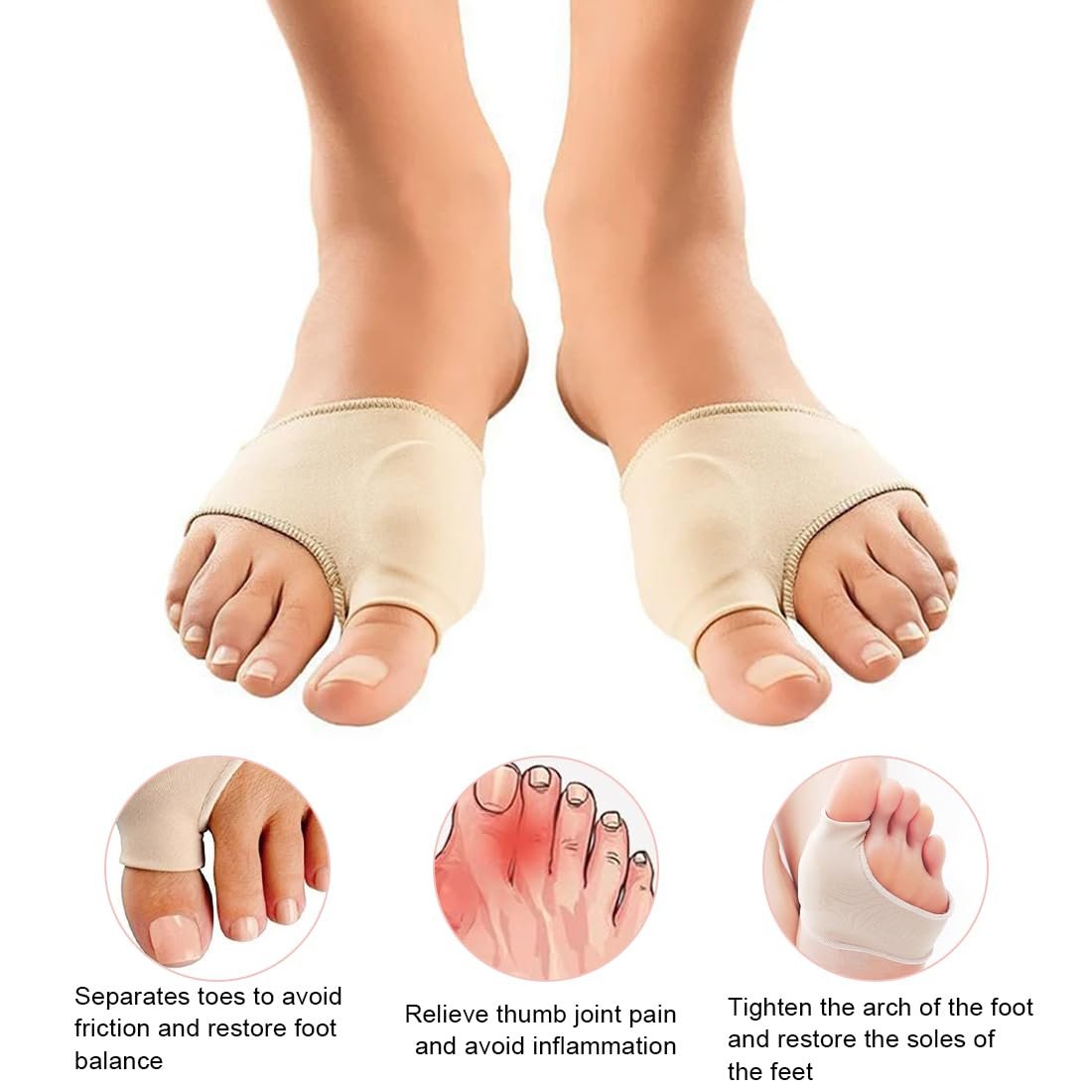 Коректор великого пальця стопи 1 пара, вальгусної деформації, фото №3