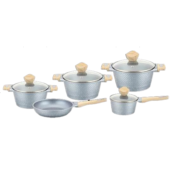 Набор кастрюль Benson BN-339 Чешуя светлый, фото №1 Набор кастрюль Benson BN-339 Чешуя светлый, фото №1