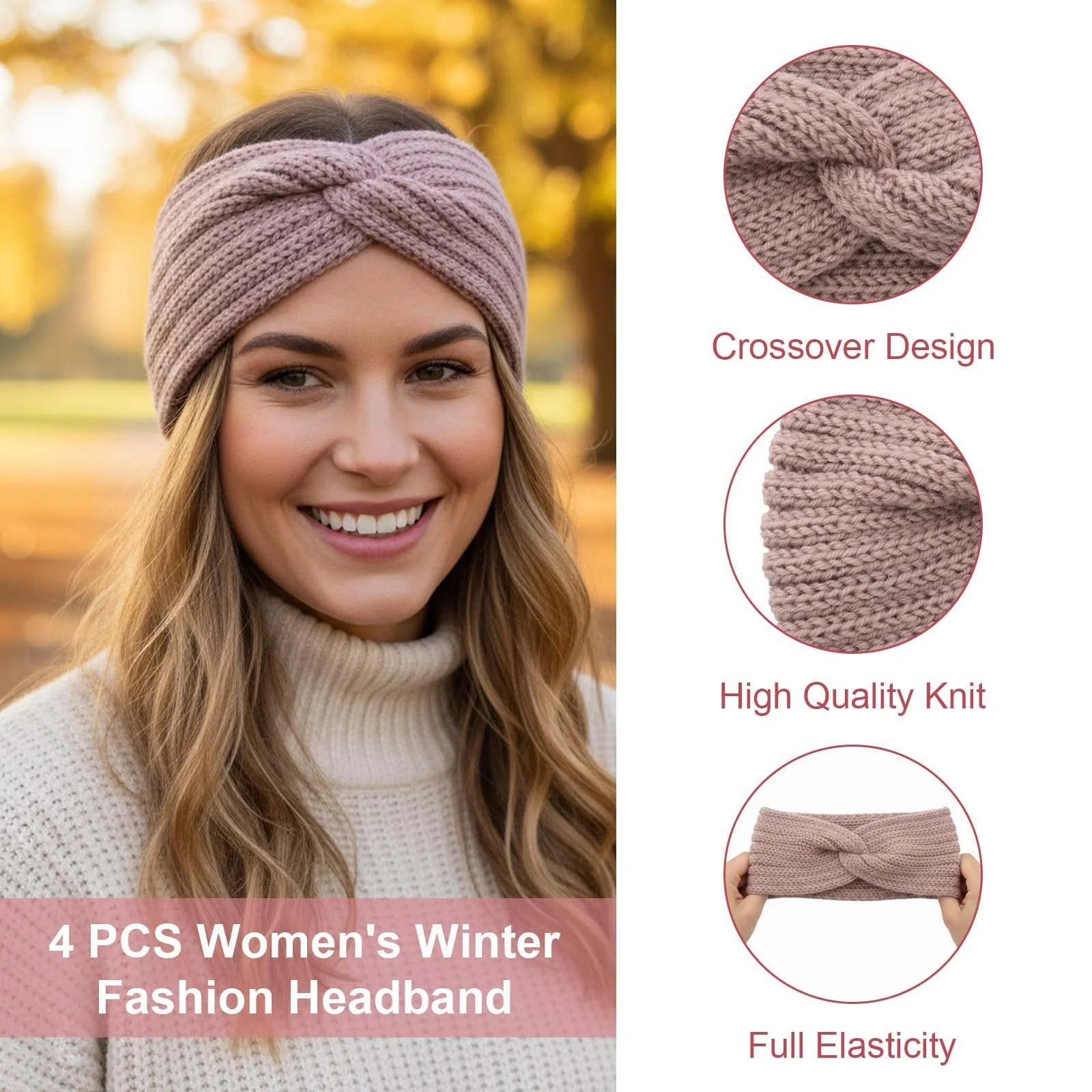 Пов'язка на голову В'язана, фото №3 Пов'язка на голову В'язана, фото №3