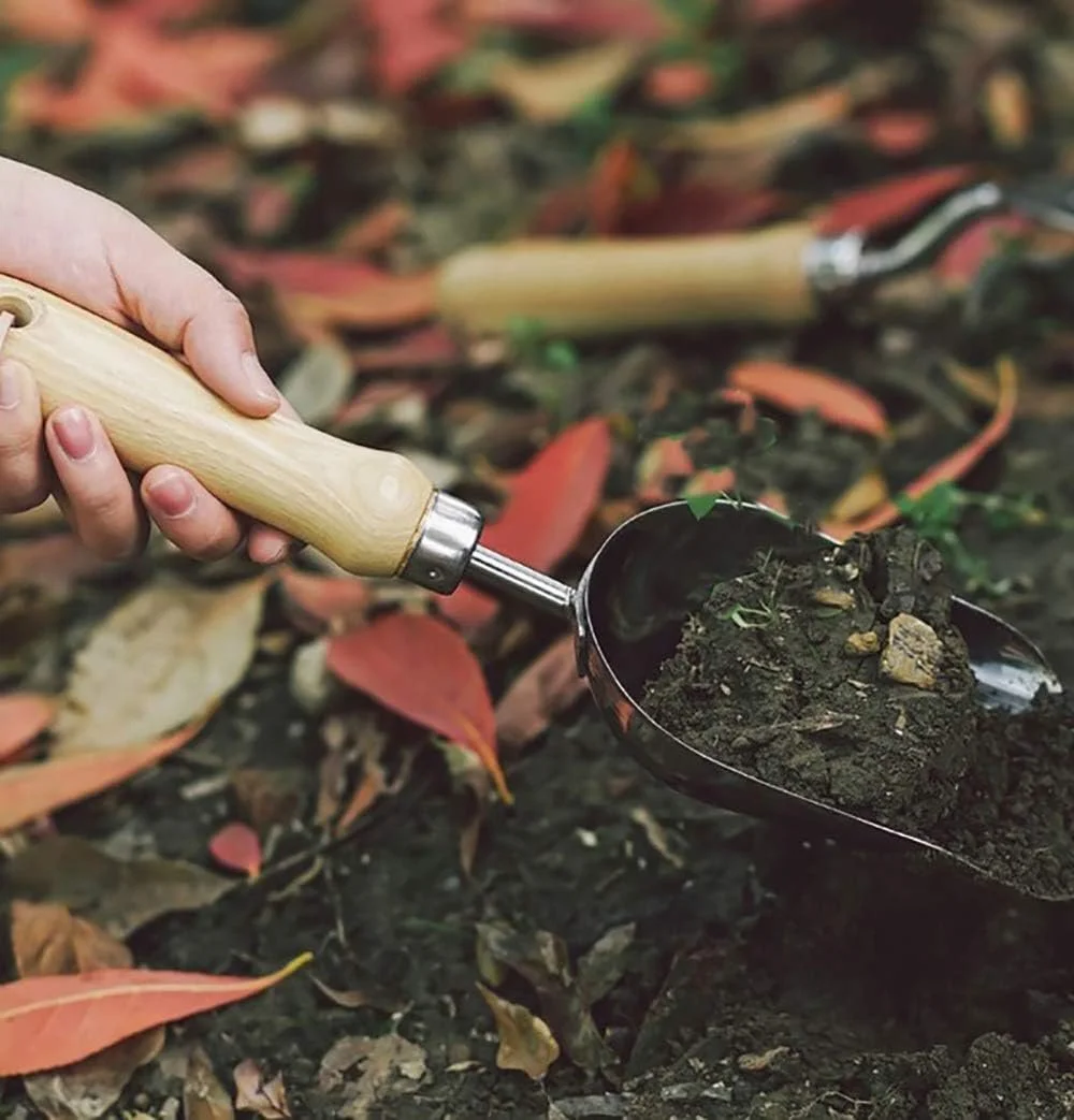 Лопата совковая WDAOcheng для компоста, Садовый Лопата совковая из нержавеющей стали, Лопата совковая для почвы, Корм для удобрений, фото №3