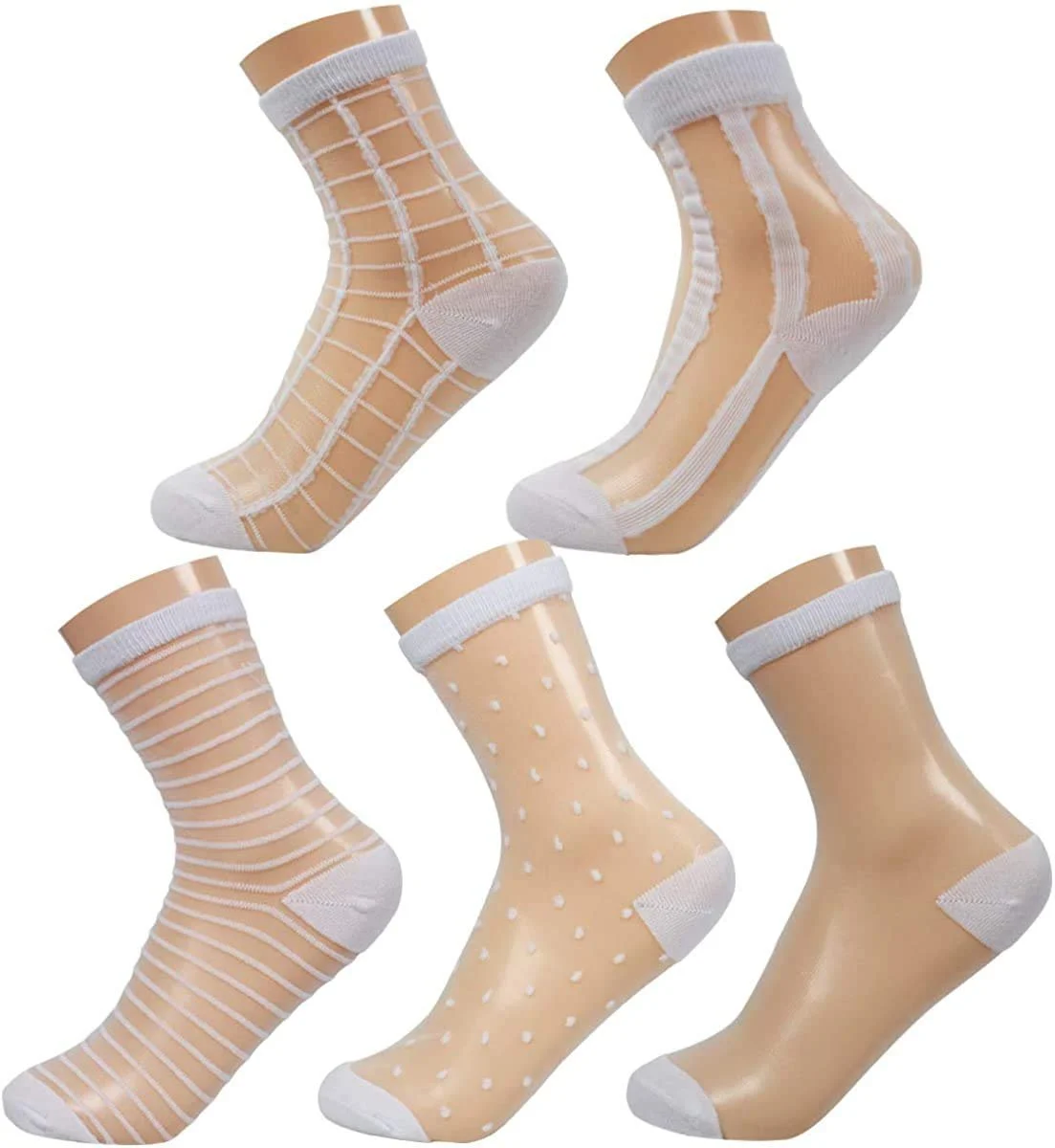 Прозорі шкарпетки Жіночі Мереживні Вишивка Кристал Мода 10 пар, фото №6 Прозорі шкарпетки Жіночі Мереживні Вишивка Кристал Мода 10 пар, фото №6