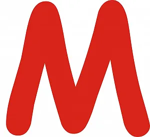 Наклейка Kleckerliese Alphabet Letters M 14 см самоклеюча Червона - Фото 1