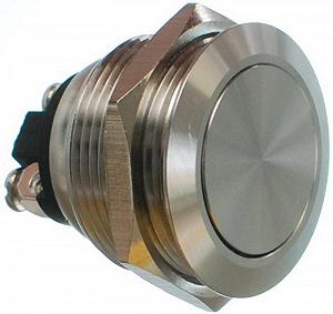 Кнопка антивандальна VJ Parts d25mm стрижка 22mm h26mm 2 контакту під шприцем - Фото 1