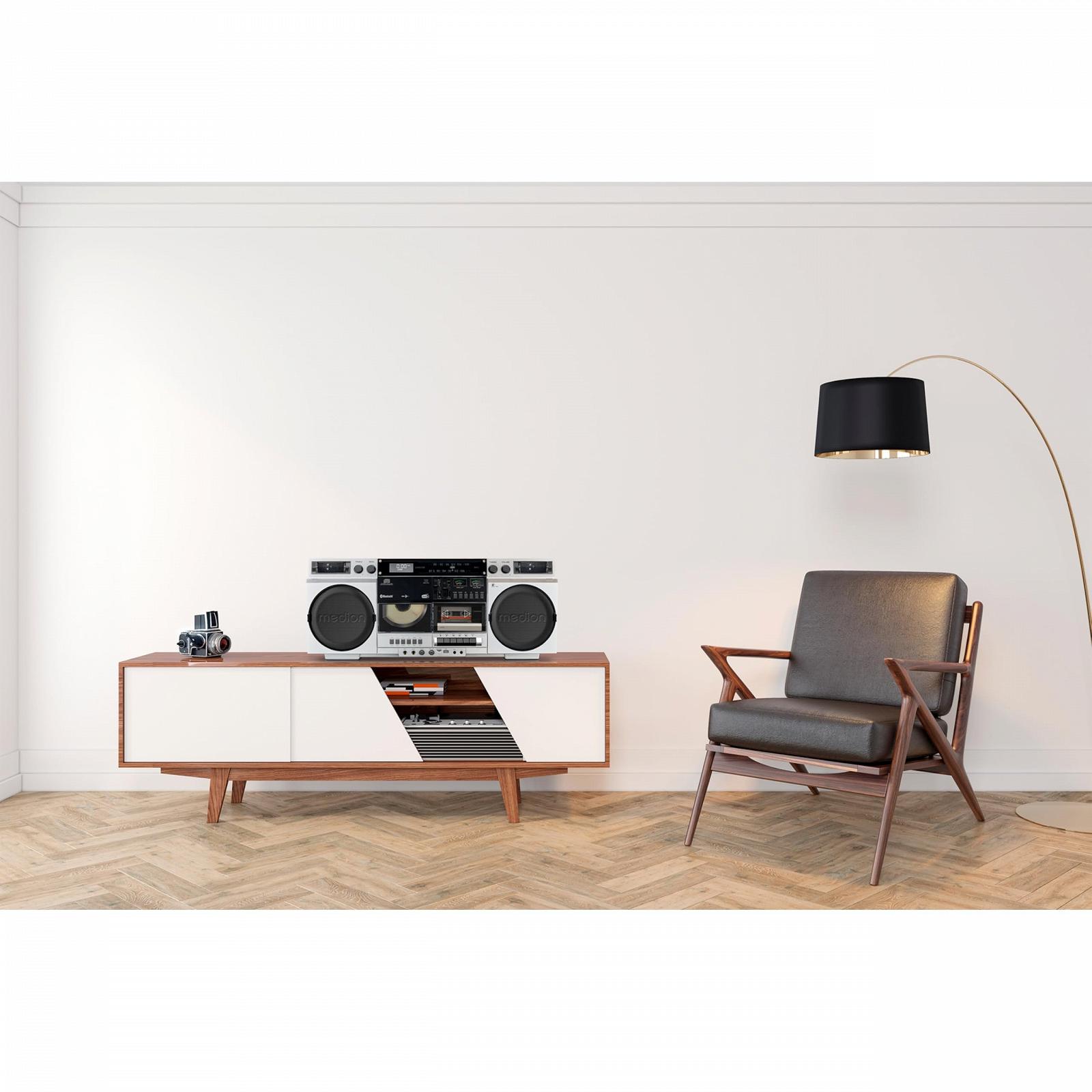 Ретро магнитола MEDION P66538 с CD-плеером, USB, SD, CD, кассеты MC, DAB+ радио, телескопическая антенна, Bluetooth, кассетная дека, функция записи, питание от батарей, фото №8