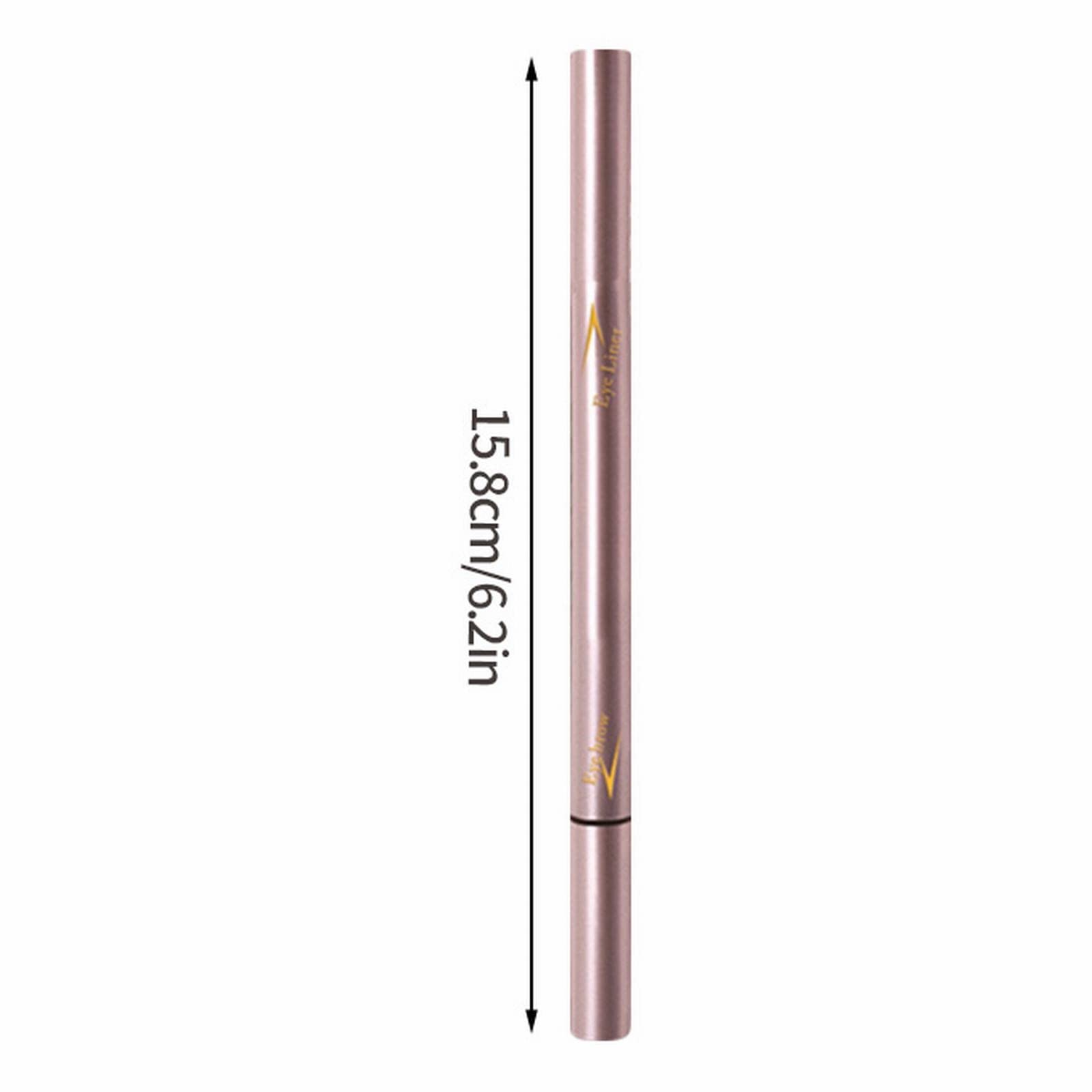 Олівець для брів Durable Double Head Eyeliner Two in One Quick Drying Waterproof Eyebrow Pencil Powder Pen Чорний, фото №6