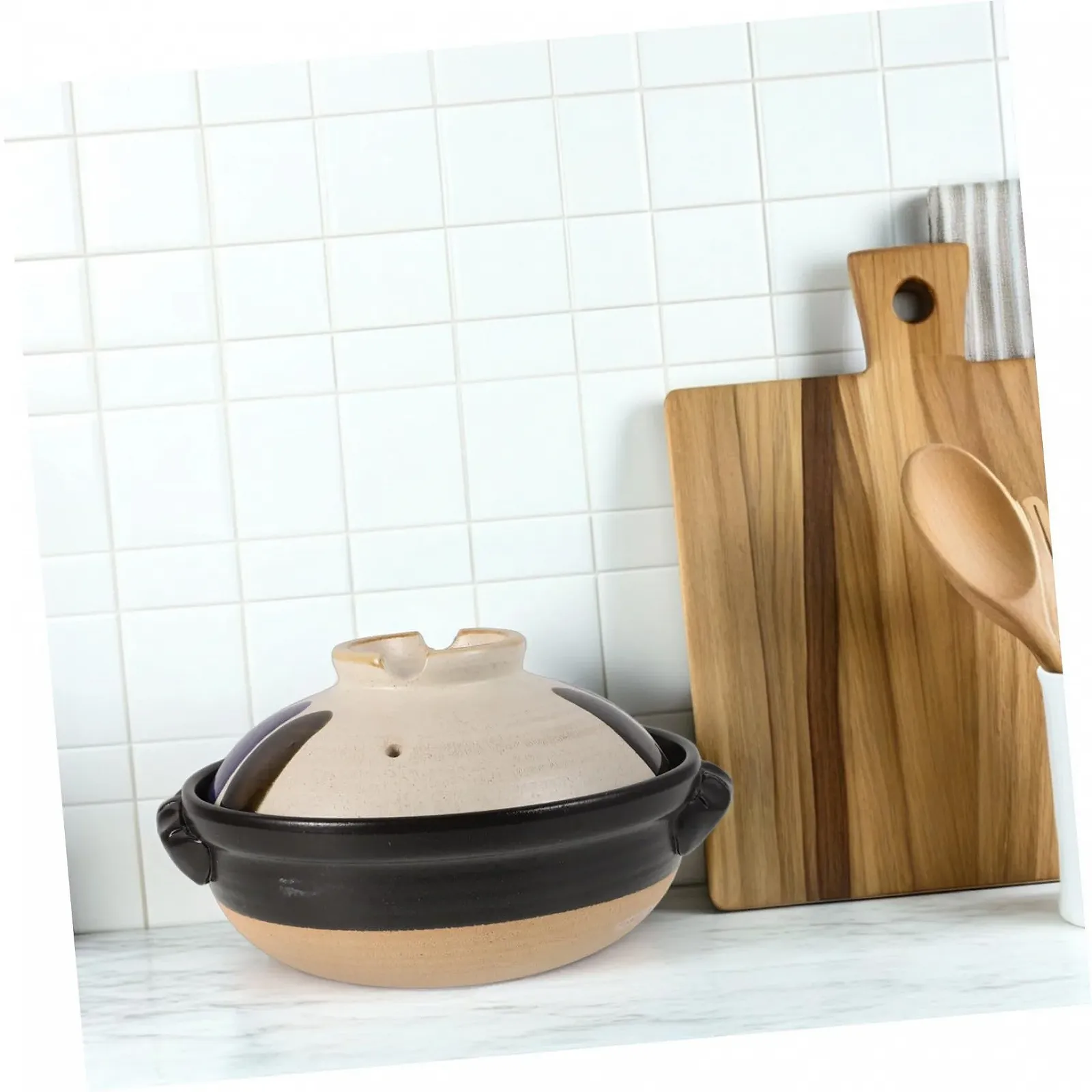 Керамический горшок для приготовления с крышкой из грубой керамики в японском стиле, фото №5 Керамический горшок для приготовления с крышкой из грубой керамики в японском стиле, фото №5