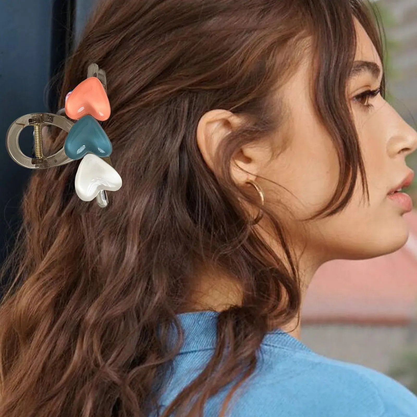 Заколка-краб Euyehn Сердце Аксессуары для укладки волос Нескользящая для женщин, девушек, кудрявых, волнистых, прямых волос, фото №2 Заколка-краб Euyehn Сердце Аксессуары для укладки волос Нескользящая для женщин, девушек, кудрявых, волнистых, прямых волос, фото №2