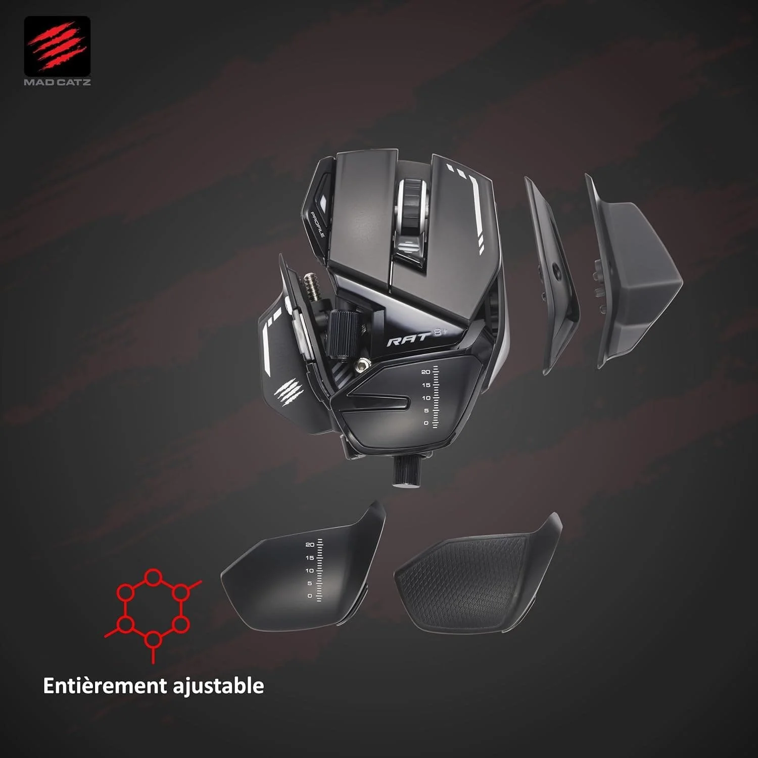 Провідна ігрова мишка MadCatz R.A.T. 8+ Чорний, фото №6