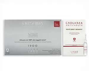 Средство для роста и против выпадения волос Labo Transdermic Комплексное для мужчин, дозировка 1900, 10+10 ампул - Фото 1