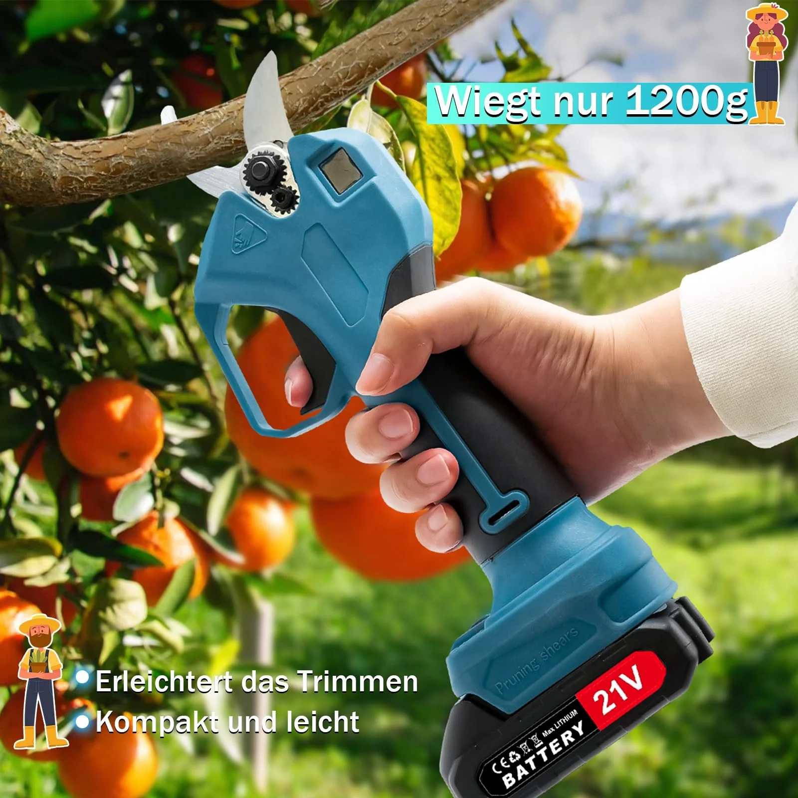 Ножиці акумуляторні Sentasi 500 Вт, 25 мм діаметр зрізу, фото №2