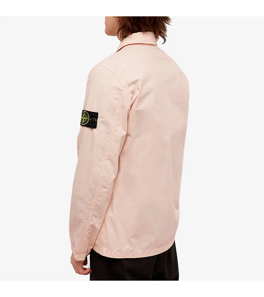 Куртка Stone Island Brushed Cotton Canvas Zip Overshirt XL Rose, фото №3