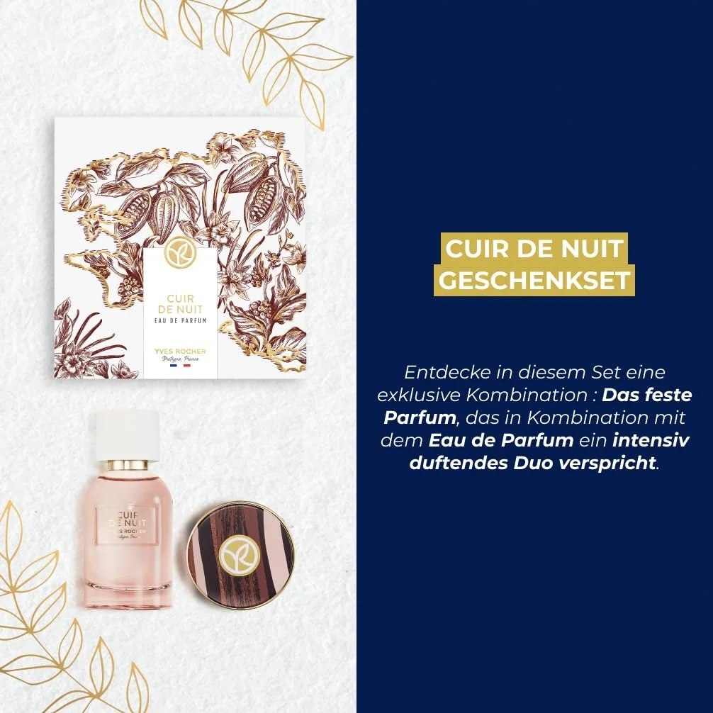 Подарунковий Набір Yves Rocher Cuir de Nuit PLEINES NATURES: Парфуми 30 мл та Тверді Парфуми, фото №5