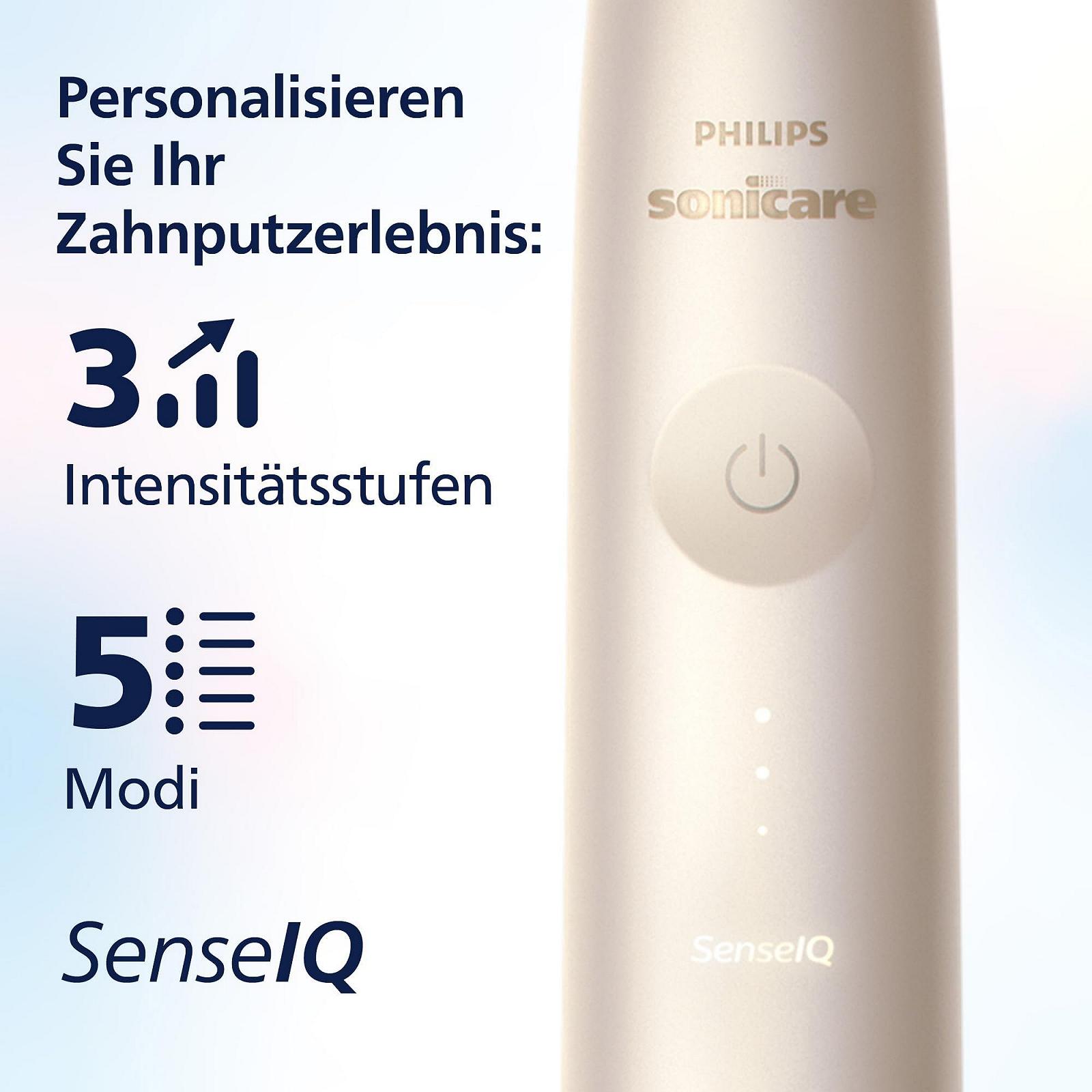Зубная щетка Philips Sonicare Prestige 9900 HX9992/11 с SenseIQ, насадка All-in-One, искусственный интеллект, шампань, фото №5