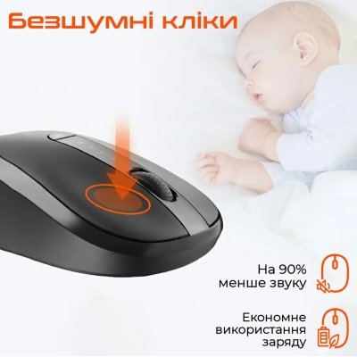 Мышка Meetion BTM185 Bluetooth/Wireless Black (MT-BTM185-A), фото №2 Мышка Meetion BTM185 Bluetooth/Wireless Black (MT-BTM185-A), фото №2