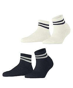 Носки ESPRIT Active Tennis Trainer Женские Дышащие Органический Хлопок Короткие Узорные 2 Пары - Фото 1