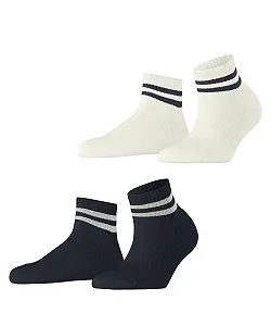 Шкарпетки ESPRIT Active Tennis Trainer Жіночі Дихаючі Органічна Бавовна Короткі Візерункові 2 Пари - Фото 1