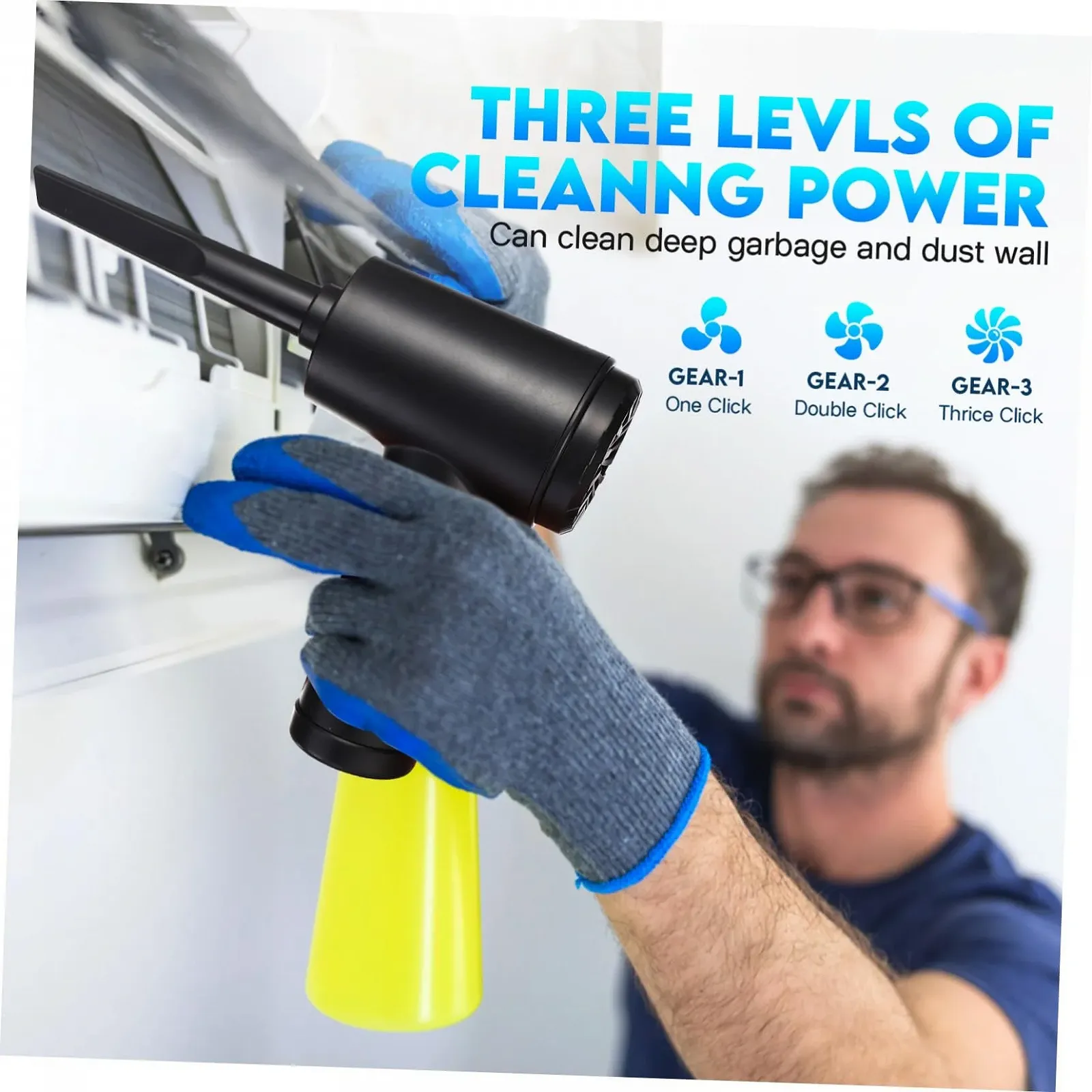 Беспроводная ручная воздуходувка и пылесос LABRIMP высокая мощность всасывания портативная, фото №3