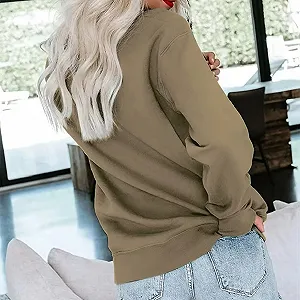 Уютная Женская Толстовка в Рождественском Стиле 2025, Модная, Повседневная, Однотонная, Круглый Вырез, Карман, С Длинными Рукавами, Толстовка Colla, Пуловер для Женщин synthetic.ua - Фото 1