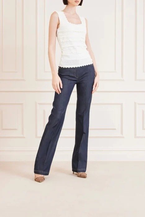 Жіночий топ Guess by Marciano scalloped edges Білий - M, фото №3