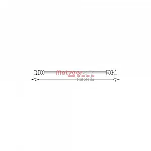 Тормозной шланг METZGER 4111141 для CITROËN PEUGEOT, задний левый - Фото 1